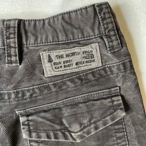 The North Face Mens 32‎ Short Corduroy Pants Gray Cotton Polyester Blend